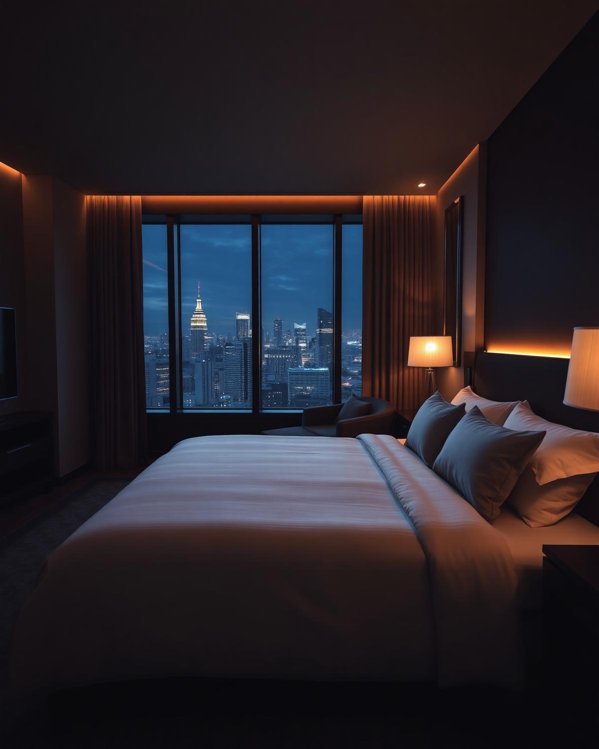 Elegant HRR Hotels suite with warm lighting